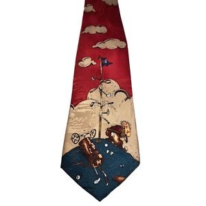 Golf Novelty Tie Men's It's Only a Game‎ Necktie 58" Gary Patterson Malibu CA